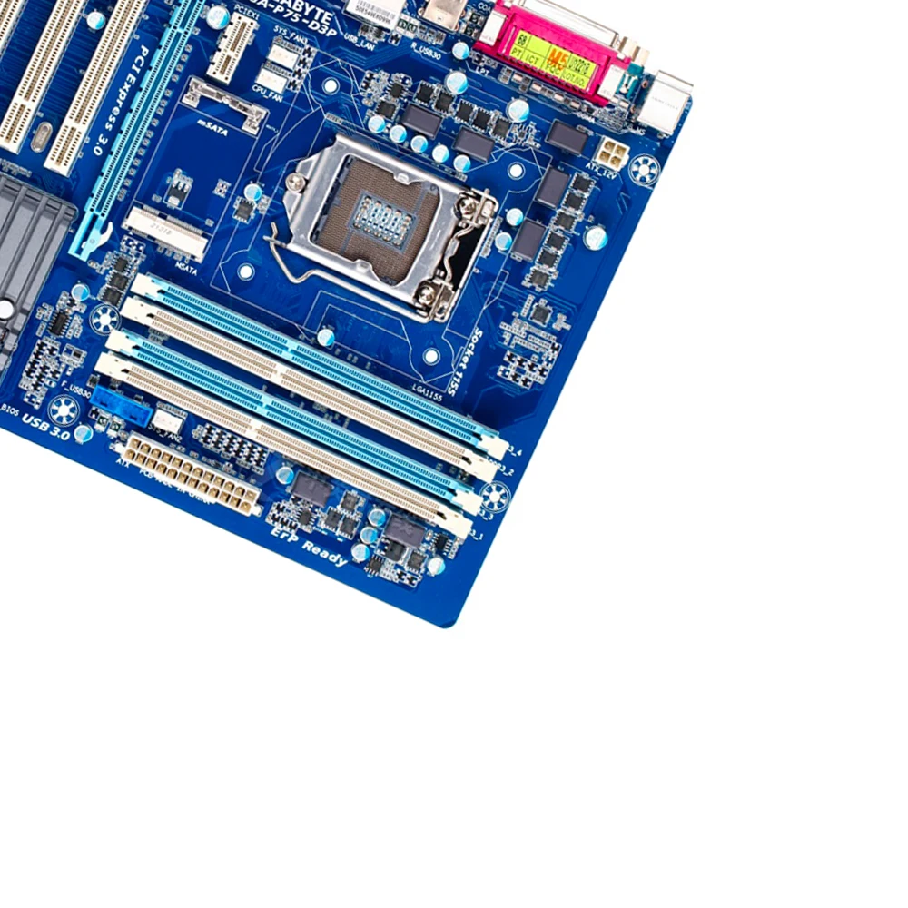 Gigabyte GA-P75-D3P рабочего Материнская плата P75-D3P B75 LGA 1155 Core i7 i5 i3 DDR3 32G SATA3 USB3.0 блок питания ATX