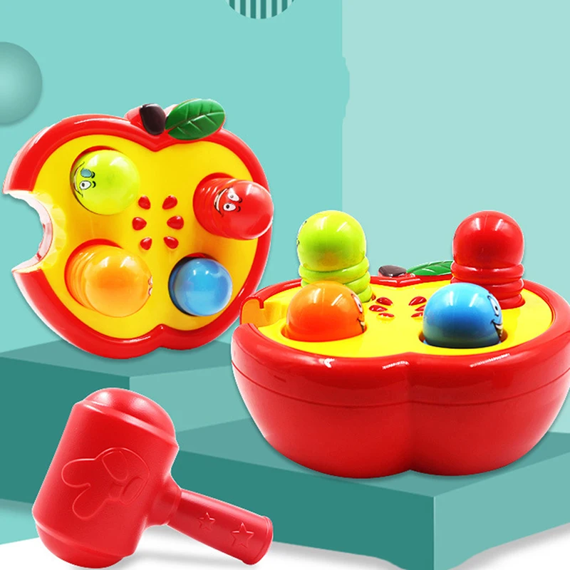 1Set Plastic Hammering Ball Hammer Box Children Fun Playing Hamster Game Toy Early Learning Educational Toys | Игрушки и хобби