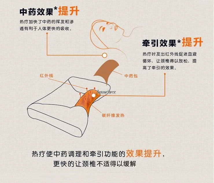 Шейная подушка ремонт противозачатия шеи тяга шеи Fang Zhen нагрев эффективный как помощь сна шеи