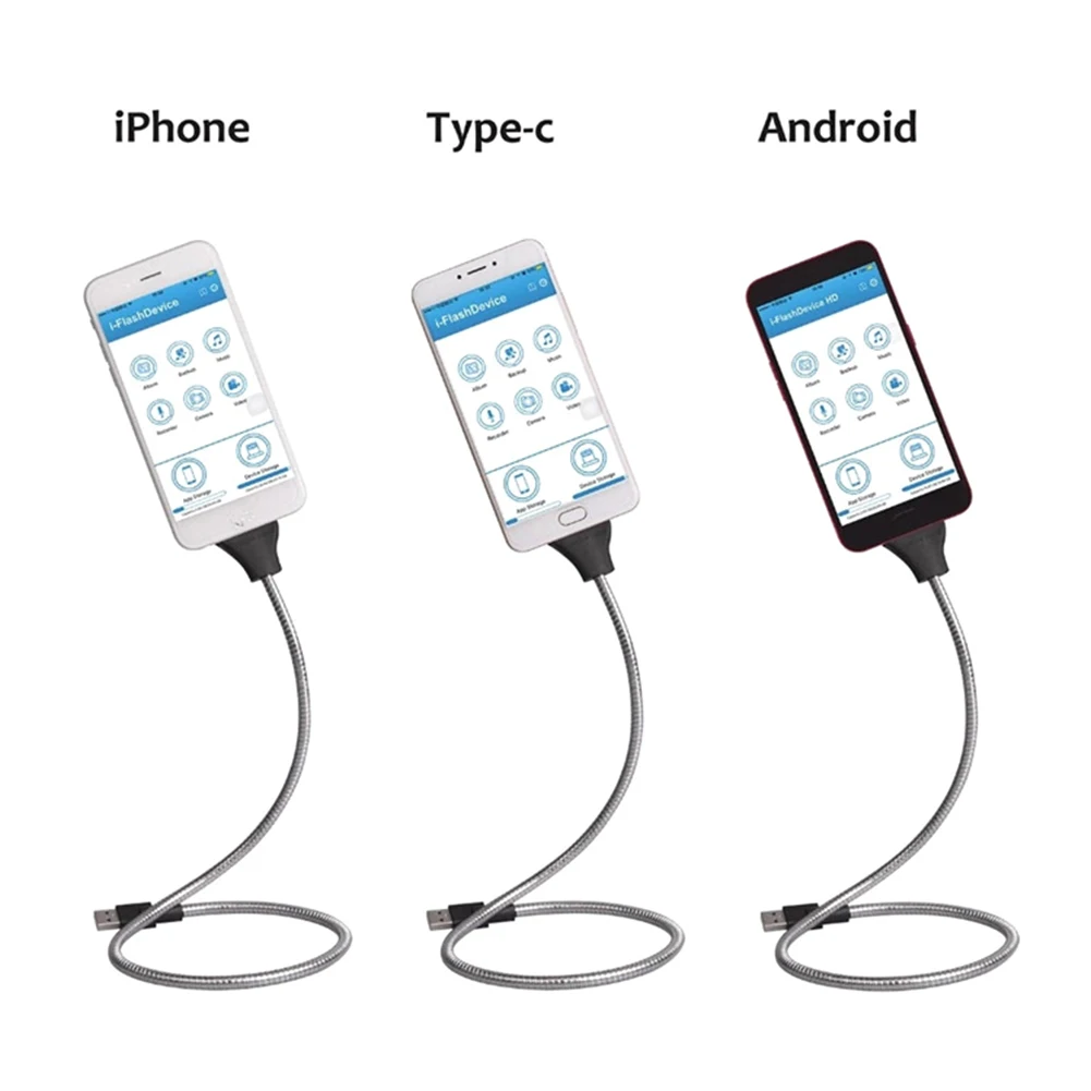 Usb кабель для зарядки данных 2 в 1 ленивый кронштейн форма ладони зарядное устройство Шнур подставка Док-станция гибкий для Lightning/Micro USB/type C порт