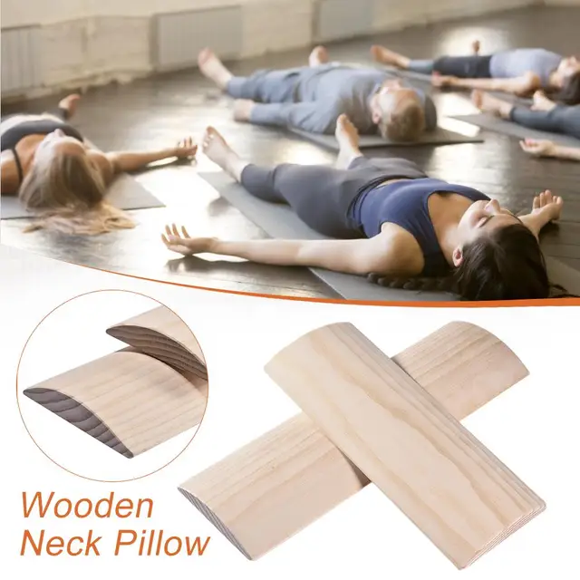 US $10.04 Wooden Neck Pillow Yoga Massage Pillow For Shoulder Pain Relief Relaxation Sports Entertainment Fit
