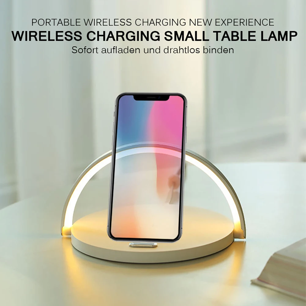 

3 in110W Wireless Charger Night Light Wireless Charger Wireless Charger Holder Touch table lamp for iPhone for xiaomi phone