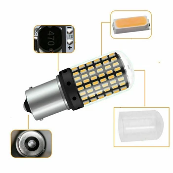 

Car Turn Signal Light Auto 1156 BA15S 3014 144SMD Error-free Replacement