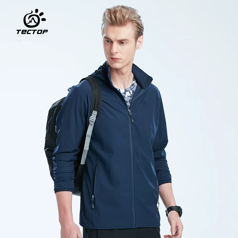 Navy Blue Men Весенне-летняя куртка Солнцезащитная дышащая тонкая куртка для спорта на открытом воздухе софтшелл эластичные пальто походные куртки для рыбалки S-3XL - Цвет: Navy Blue Men