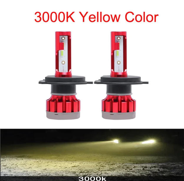 3000K H4 светодиодный H7 H11 H8 9006 9005 HB4 H1 H3 HB3 CSP 4500 к Автомобиль Мотоцикл авто фары 80 Вт 12000LM ближнего и дальнего света лампы для автомобильной фары 6500K - Цвет: 3000K