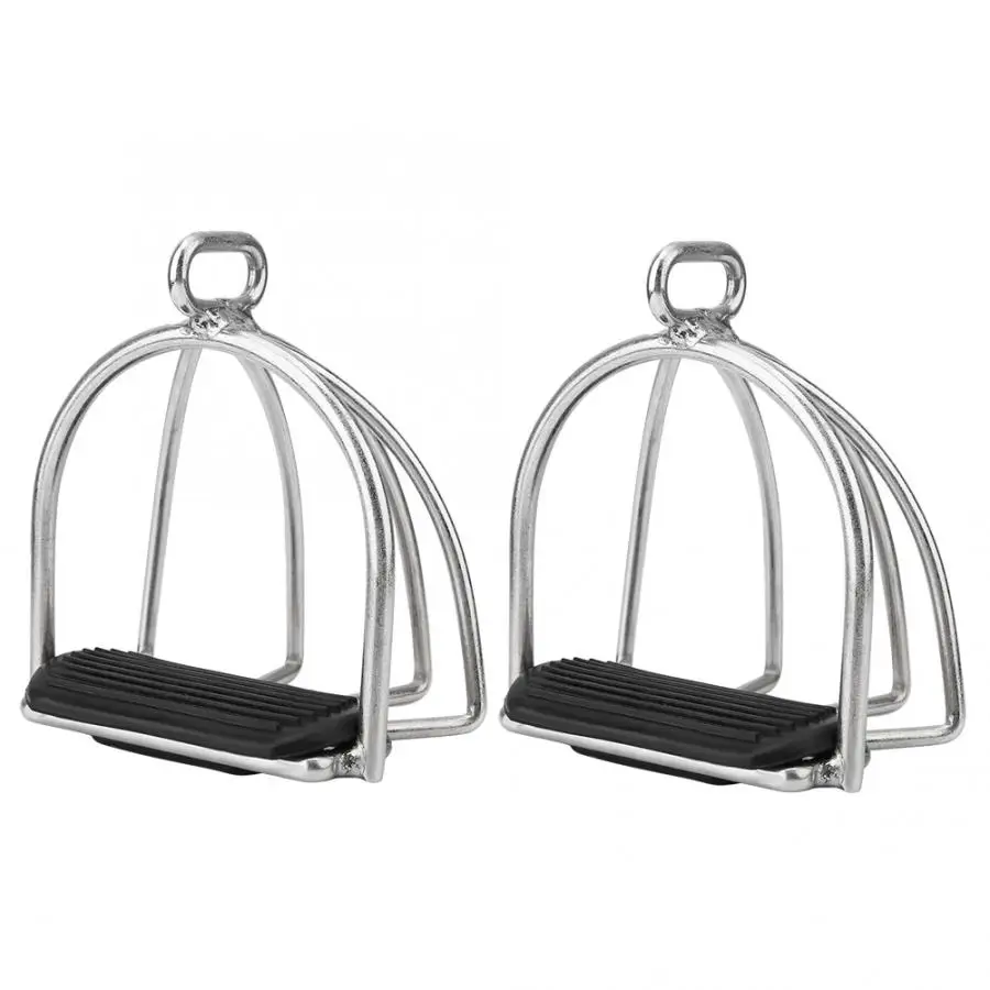 

1 Pair Silver Stainless Steel Horse Stirrup Durable Quality Stirrups for Riding Safety poultry farming supplies
