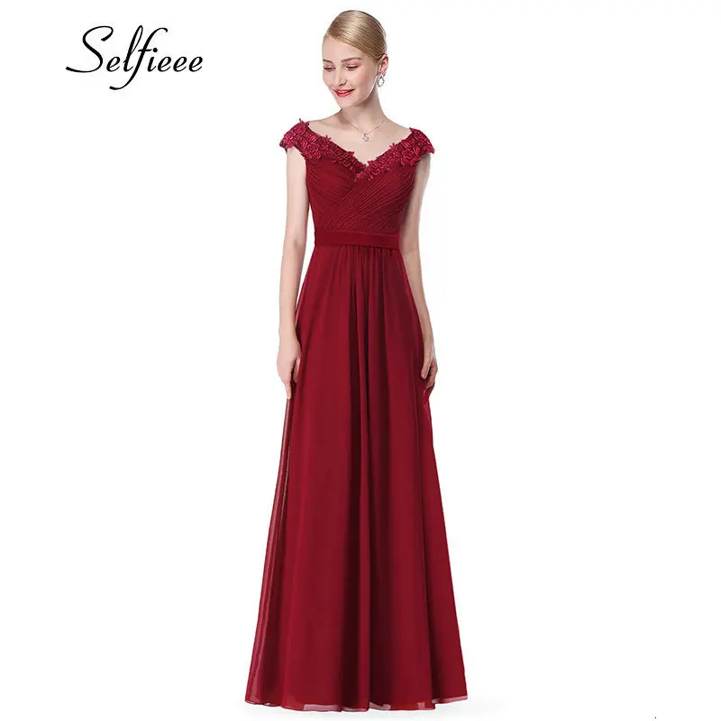 Women Summer Dress Plus Size Elegant A Line V Neck Off Shoulder Long Chiffon Appliques Lace Party Dress Vestidos Robe Femme