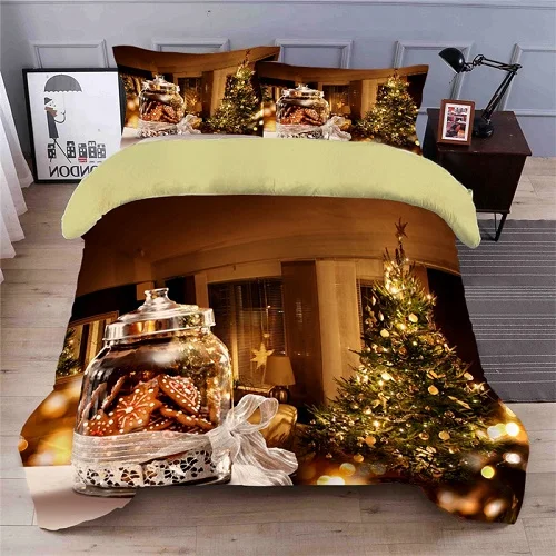 3d bedding set Комплект постельного белья кофейного цвета, 4 шт., пододеяльник и наволочка, одеяло, пододеяльник, наволочка - Color: 3d bedding set