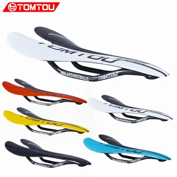 

TOMTOU Full 3K Carbon Saddle Mountain Bike Saddle Seat Road Bicycle Seat Cushion MTB Front Seat Mat