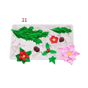 

4pcs/set 3D Christmas Tree Deer Silicone Fondant Mold Cake Chocolate Decorating 634E