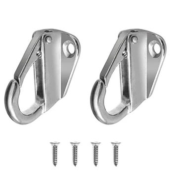 

2Pcs 43mm Stainless Steel Fending Hooks Fender Spring Hook Snap Attach Rope Boat Sail Tug Ship Marine Hardware Boats Accessories