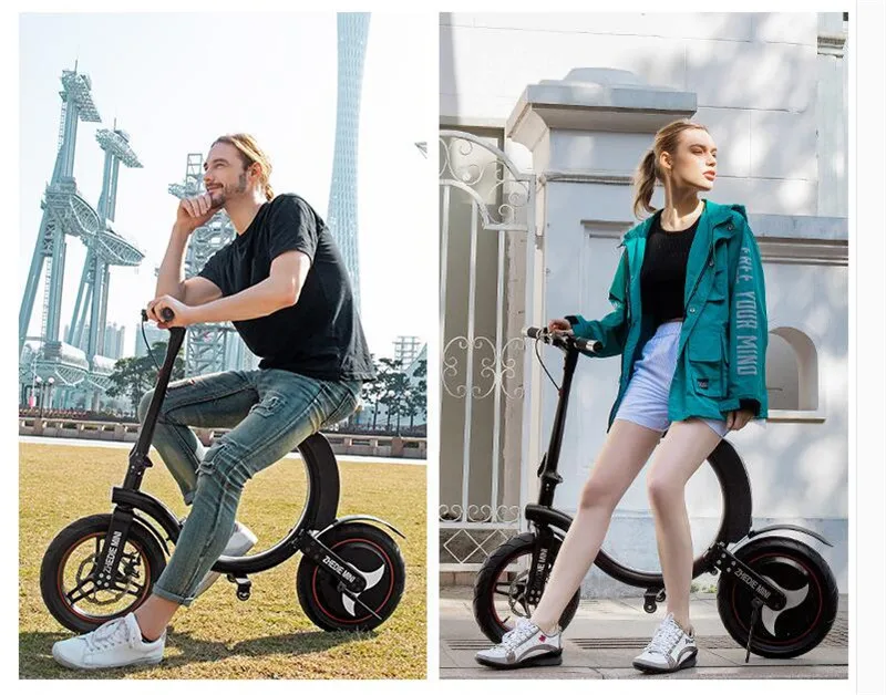 Daibot Mini Electric Bicycle Two Wheel Electric Bicycle 14 Inch 350W 36V 32KMH Foldable Portable Adults Electric Bicycle Bike   (10)