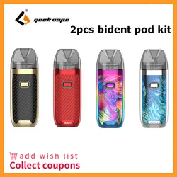 2 шт./лот GeekVape Bident pod Комплект 950 мАч емкость аккумулятора 2 мл/3,5 мл pod 3 режима выхода, пригодный как чип MTL/DTL вейп набор VS pasito