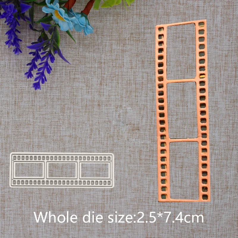 

25*74mm Retro film negative new Metal Cutting Dies for decoration card DIY Scrapbooking stencil Paper Craft Album template Dies