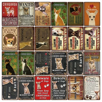 

[ Kelly66 ] Warning Dog Rules With Cavalier King Charles Spaniel Metal Sign Home Decor Bar Wall Art Painting 20*30 CM Size DG-18