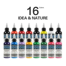 FUSION Tattoo Ink 16PCS Set 1 oz 30ml/Bottle Tattoo inks Pigment Kit for 3D makeup beauty skin body art Permanent makeup