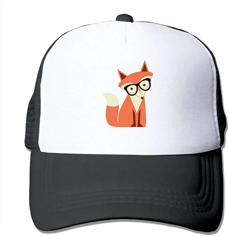 Унисекс Кепка водителя грузовика милый мультфильм хипстер лиса Мужская Женская Регулируемая сетчатая Кепка новейшая задняя Кепка