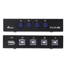 USB2.0 4 Порты и разъёмы обмен коммутатор Адаптер Hub для принтера сканера ПК Многофункциональный функциональный