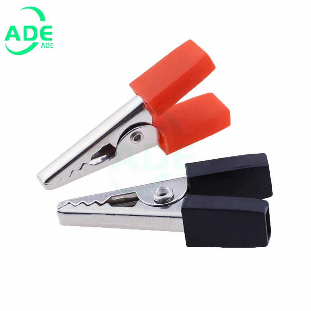 Red Black Alligator Clips Crocodile Terminal Test Electrical Battery Crocodile Clamp 35mm