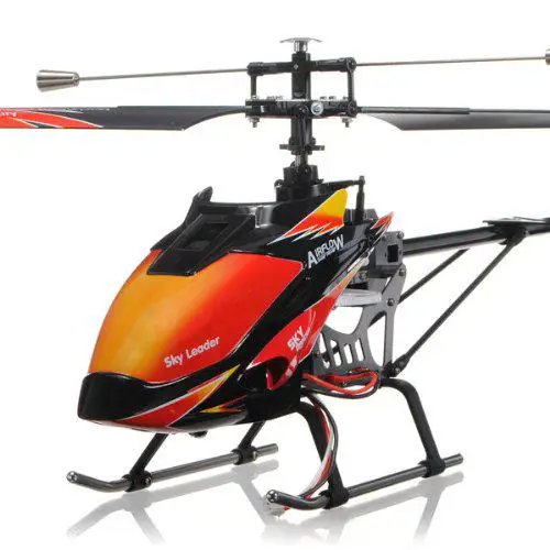 Wltoys V913 4 канальный одним лезвием 2,4 приемник и передатчик для света дистанционного Управление вертолет красный RTF - Цвет: as show