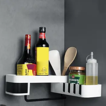 

Seamless Rotating Kitchen Bathroom Shelf Corner Storage Rack Organizer Holder