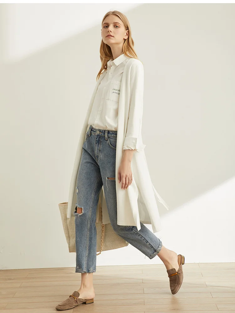 

Amii Minimal Lazy Casual Wool Knitted Cardigan for Women in Autumn 2019
