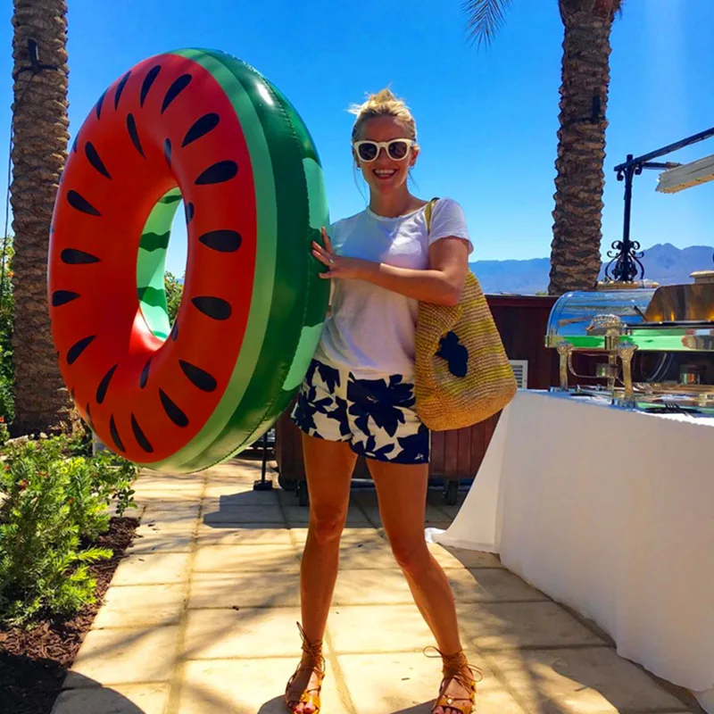 Rooxin Watermelon Pool Floats for Adults and Kids – Inflatable Circle Swimming Ring Floating Seat for Summer Beach Party Pool Toys Beach games & Inflatables Beach Toys and Leisure Accessories
