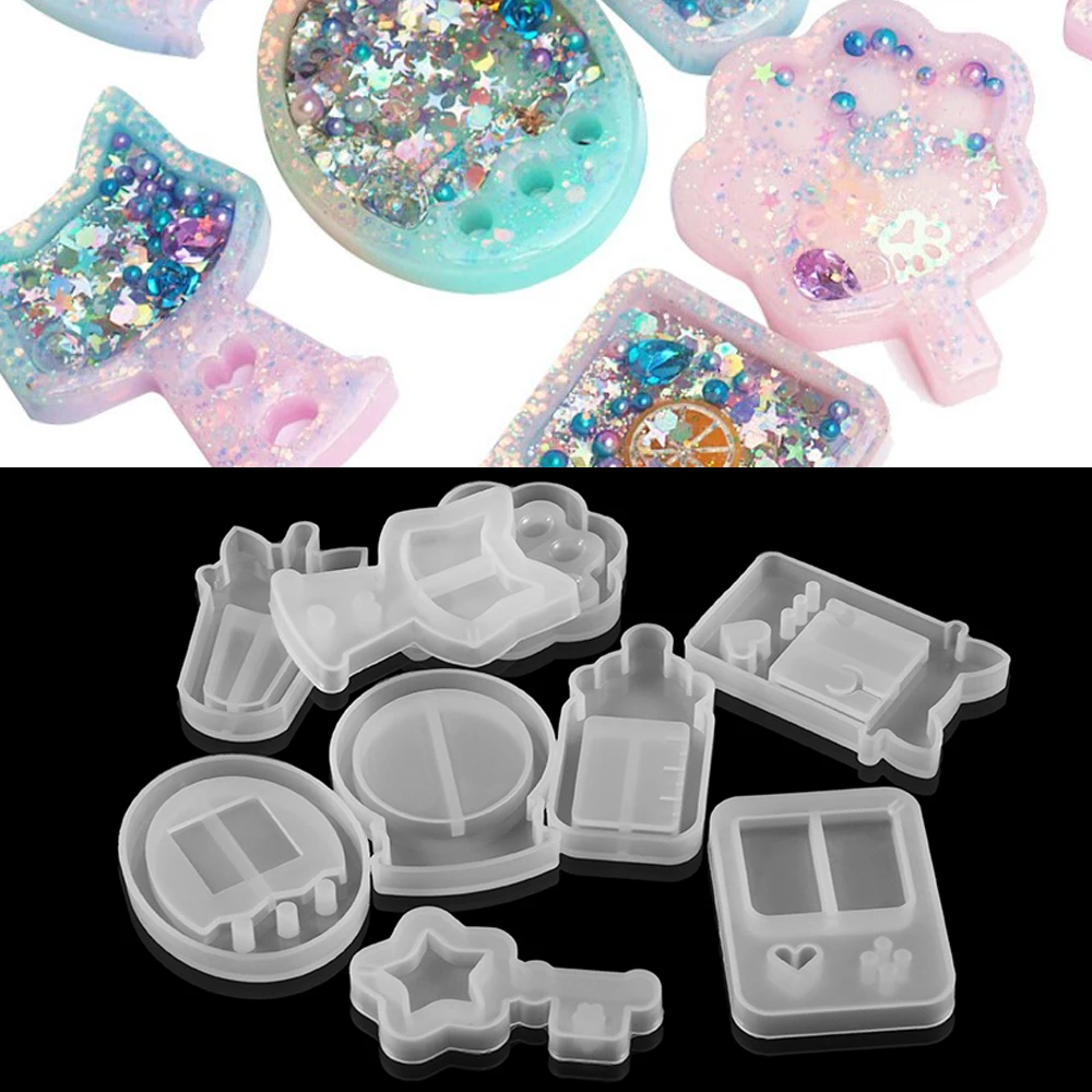 

1pcs Shaker Quicksand Cat Paw Game Console Epoxy Resin Mold Silicone Quicksand Oil Resin Epoxy Molds For DIY Jewelry Making