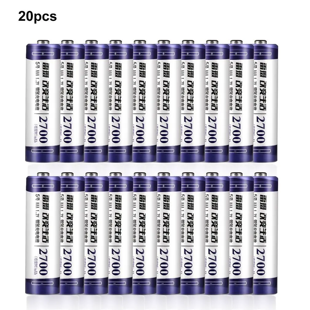 LEISE Ni-MH аккумулятор 1,2 V AA 2700mAh Экологически чистая аккумуляторная батарея высокой емкости экономичная батарея 10 шт/20 шт