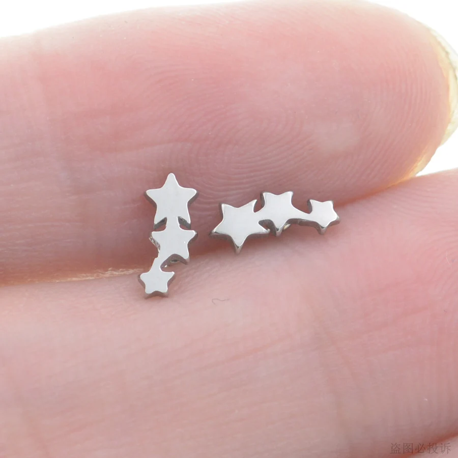 Starose, 1 шт., тройные звездочки, семейные шпильки, трагус, пирсинг спираль, пирсинг для ушей, Oreja Daith, хрящи, серьги в виде раковины, сексуальные женские ювелирные изделия