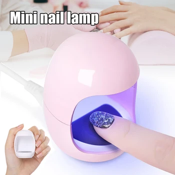 

High Quality Mini Portable LED UV Nail Dryer Lamp Egg-shaped Single Nail Gel Polish Dryer Machine 3W