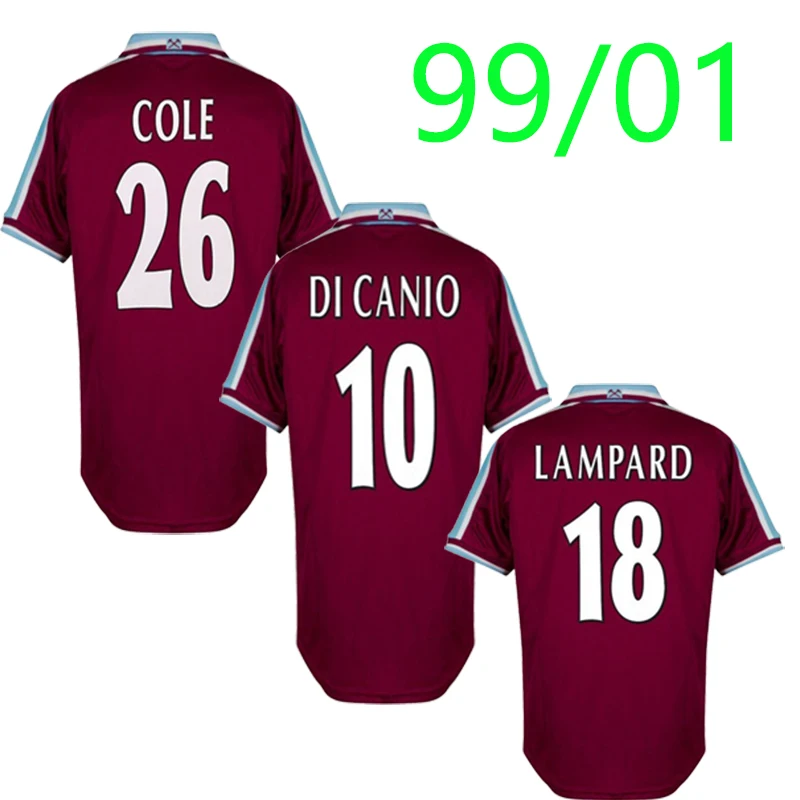 Ретро 1999/01 Di Canio Lampard Cole Kanoute винтажные рубашки | Спорт и развлечения