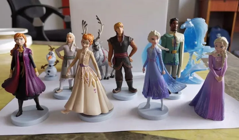 9 шт./компл. натуральная disney Frozen2 игрушка Эльзы и принцессы Анны из мультфильма «Холодное сердце кукла Олаф Кристоф Свен фигурка игрушки девочки подарок на год, без коробки
