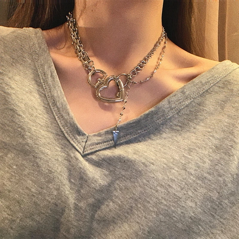 Necklace Thick Chain Love Heart Lasso Necklace 2 2020-Nieuwe-Punk-Ketting-Dikke-Ketting-Liefde-Hart-Lasso-Ketting-Voor-Vrouwen-Meisje-Jewlery.jpg_Q90.jpg_.webp