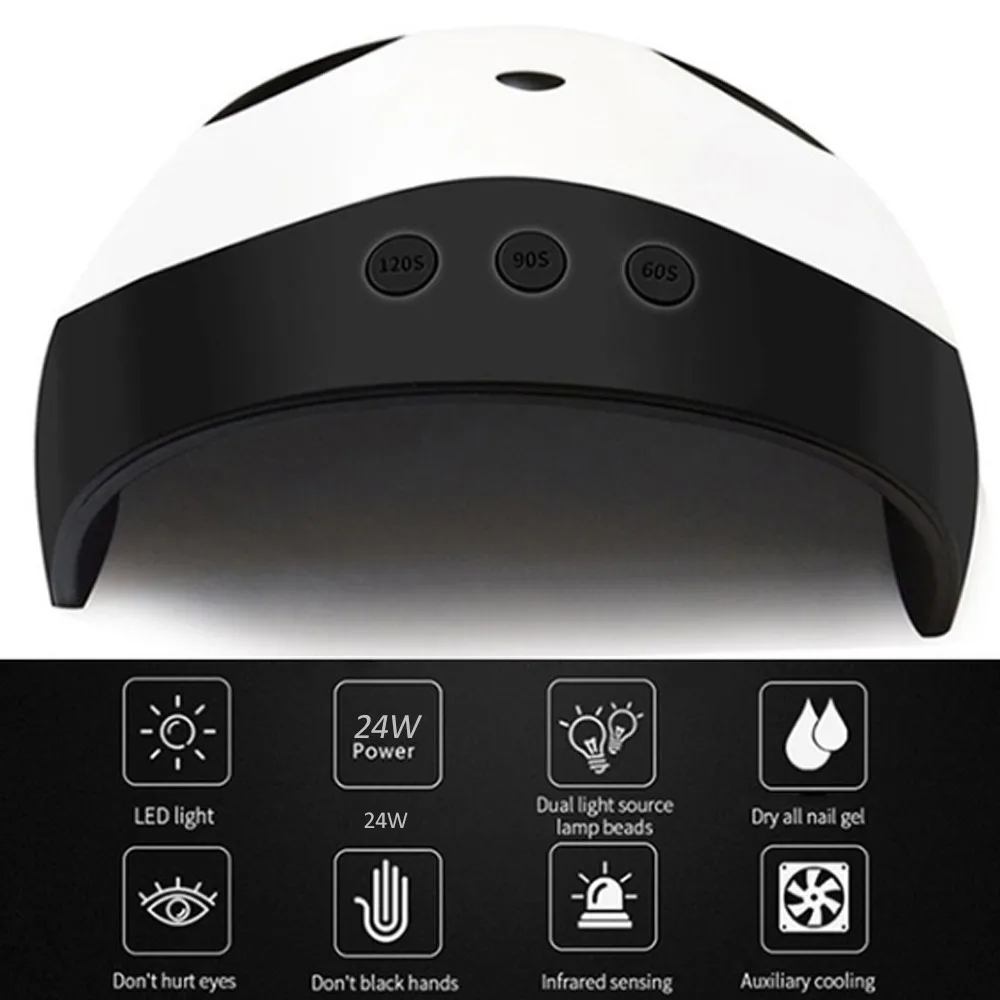 Быстрая Сушилка для ногтей ABS beauty Lighting УФ лампа для ногтей сухая мода 24 Вт Таймер интеллектуальная лампа для ногтей
