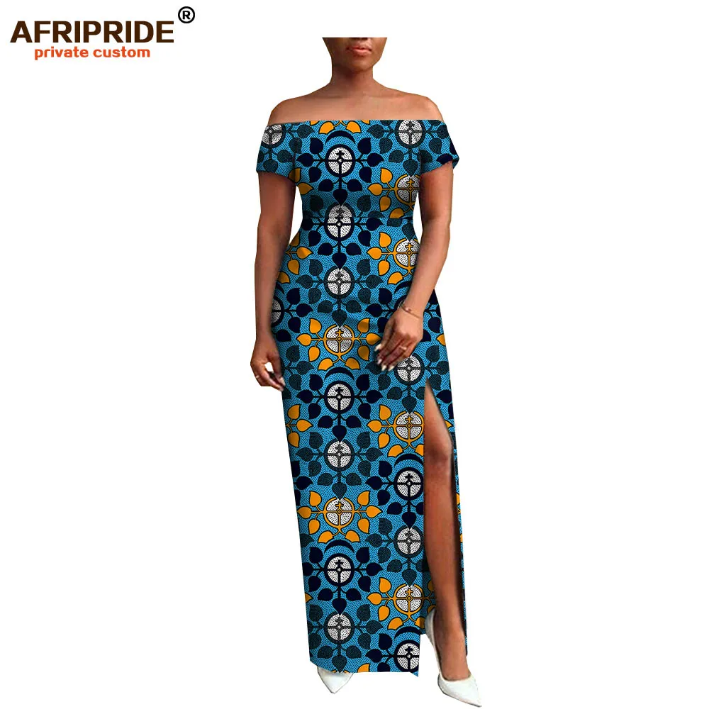 AFRIPRIDE, индивидуальная африканская одежда, осеннее платье, короткий рукав, макси, батик, боковое, вечернее платье для женщин, A722538 - Цвет: 531