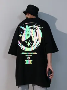 T Summer Half Sleeves Hip hop ins Reflective unicorn Fashion Streetwear Couples Unisex Tee Shirt Tops 2021
