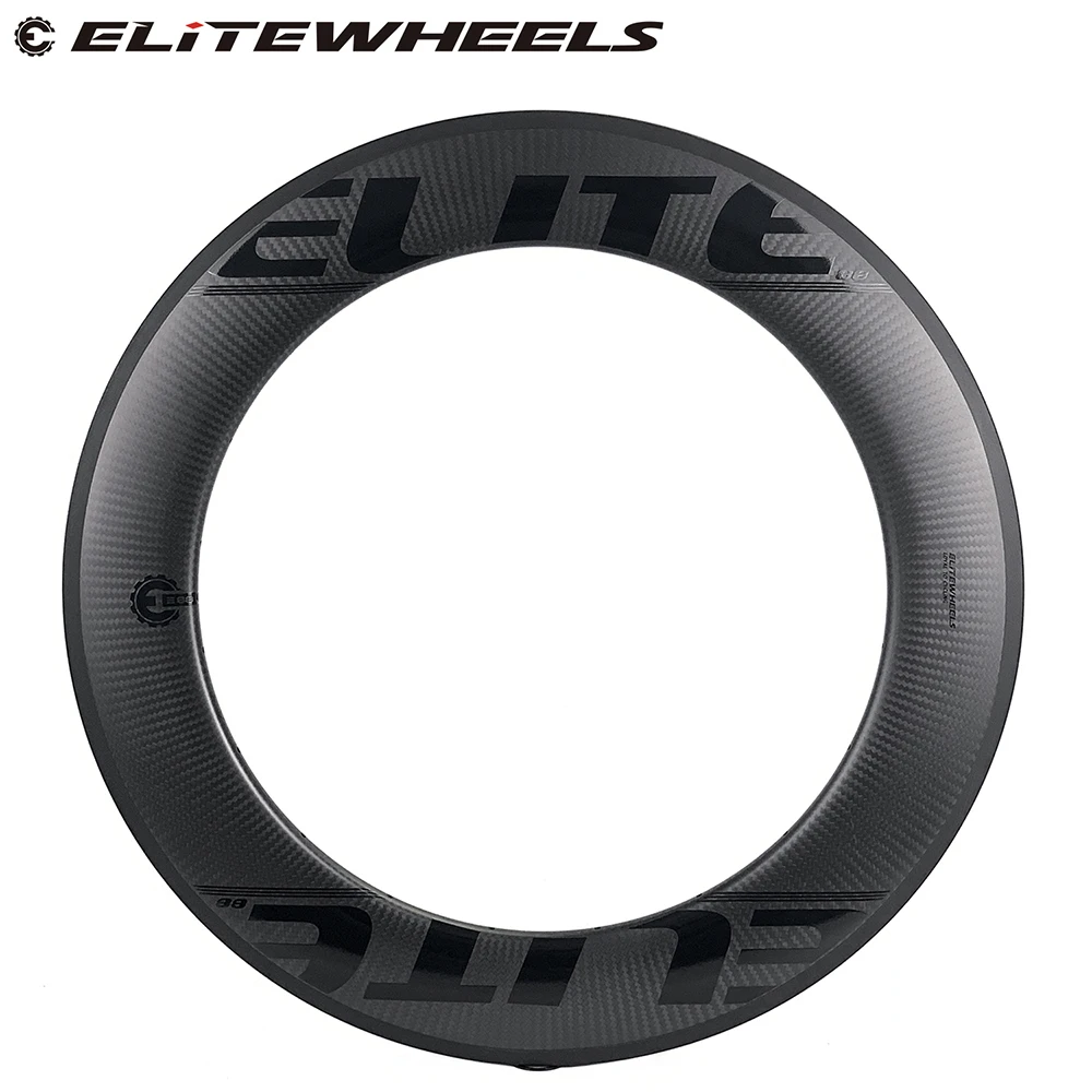 ELITEWHEELS 700c Aero Углеродные Диски 88 мм бескамерная покрышка трубчатая 3K Twill отделка