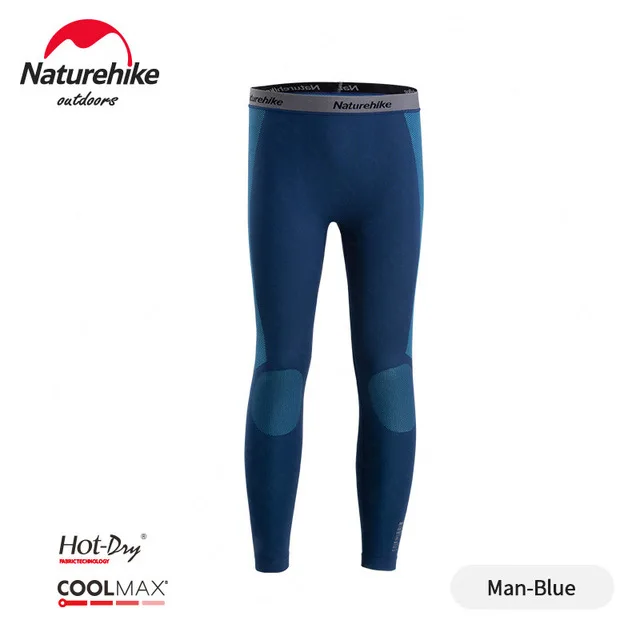 Mens Bottom Blue NatureHike основа для бритвы для мужчин слой длинный рукав термобелье HotDry CoolMax впитывает влагу удобная спортивная одежда женское нижнее белье innerwear - Цвет: Mens Bottom Blue
