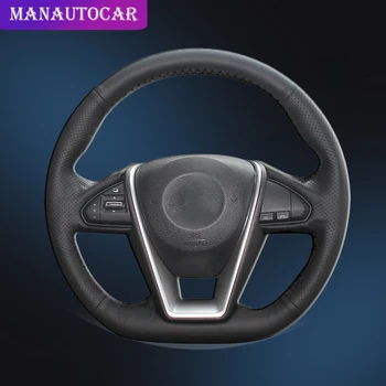 

Car Braid On The Steering Wheel Cover for Nissan Lannia 2015 Maxima 2016 Interior Car-styling Auto Braid Leather Steering Covers