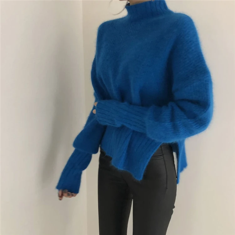 Neploe шикарный крест дизайн Pull Femme Hiver Водолазка пуловер фонарь длинный рукав сплошной свитер Сумасшедший стиль Вязаный Sueter 46718