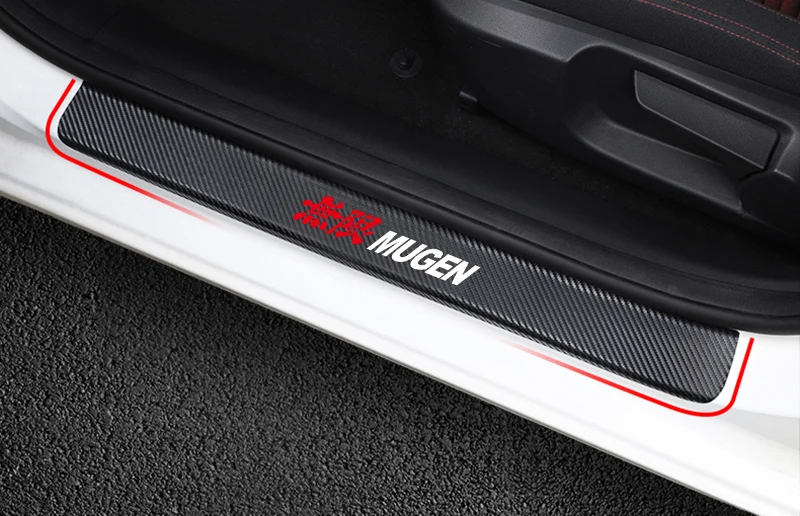 4 шт. MUGEN VTEC TYPER эмблема порога автомобиля Защита от потертостей наклейки
