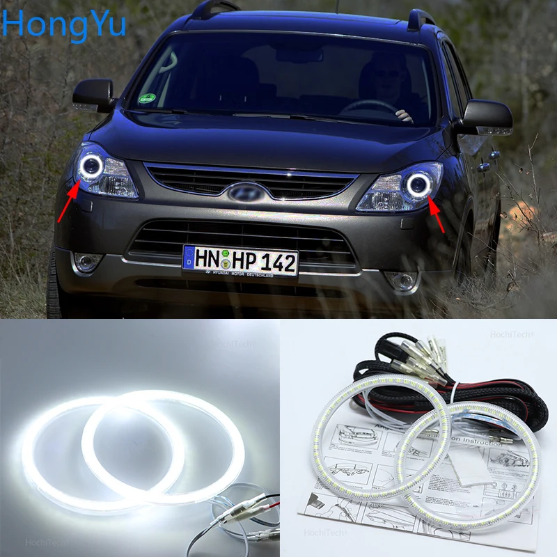 

Для hyundai veracruz ix55 2007-2012 супер яркий белый цвет 3528 SMD комплект светодиодов «глаза ангела» дневной ходовой светильник DRL