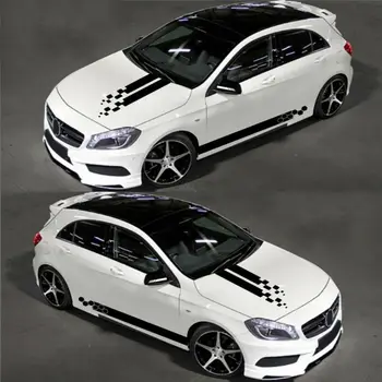 

Accessories Sticker Replacement 5pcs/Kit Black Sports Racing Decal Rearview