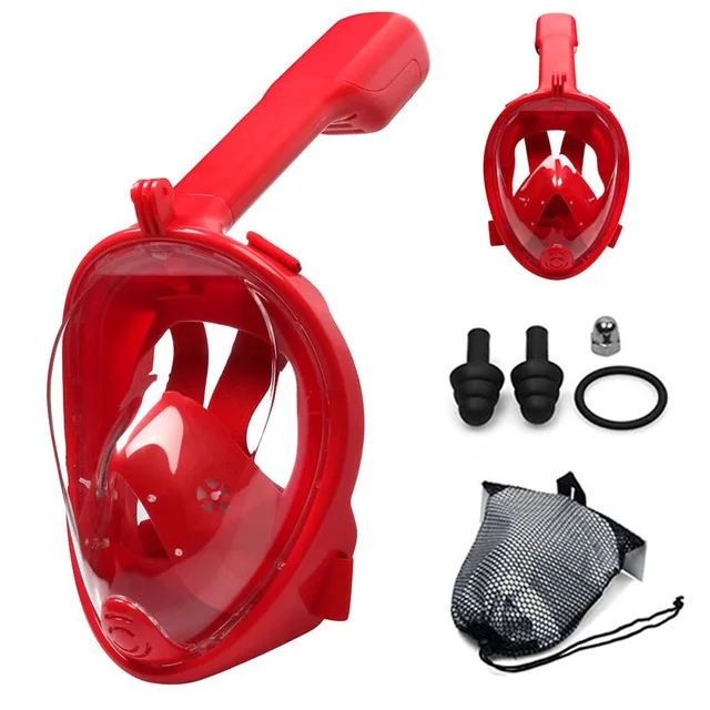 Подводная противотуманная маска для подводного плавания, маска для подводного плавания, очки, подводное снаряжение - Цвет: N42 Red