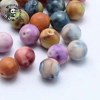 

pandahall 500 g Acrylic Round Beads for Fashion Jewelry Findings DIY Bracelet Necklace Making Accessories Hole: 1mm/1.5mm/2mm
