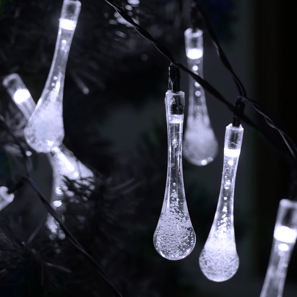 50Led USB Rechargeable Solar Powered Light Sensor Outdoor Light String Fairy Outdoor Solar Powered Christmas Party Decor