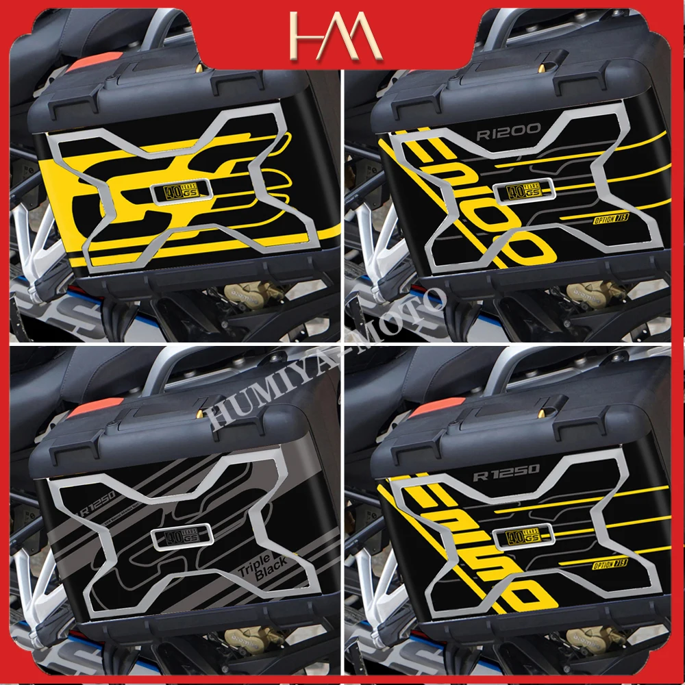Per Bmw Vario Case 2013-2020 W/ R1250Gs Triple Black Trunk Box Decalcomanie Adesivo Moto
