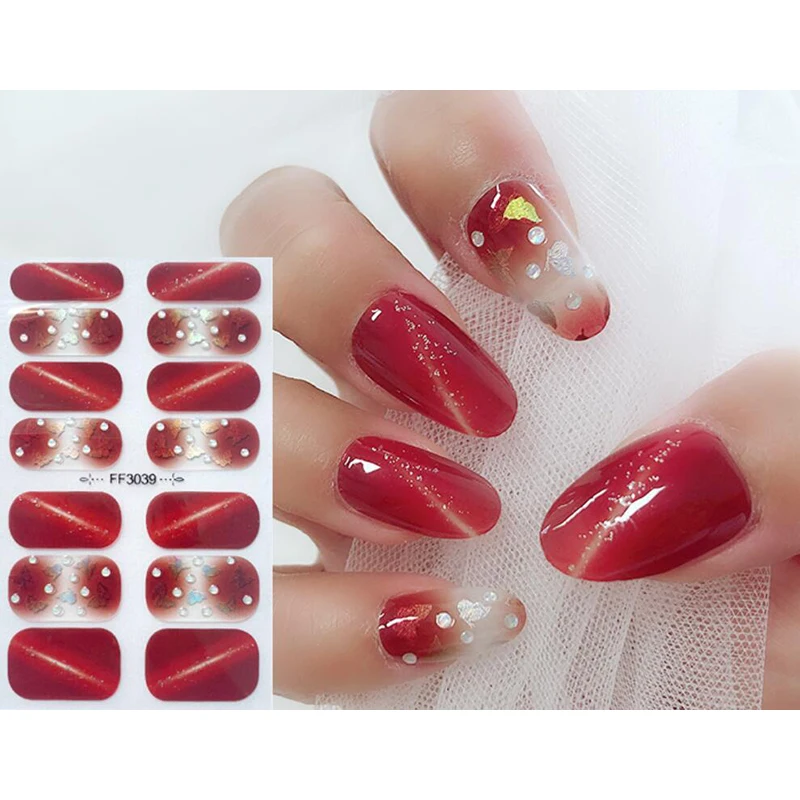 

Decals Plain Stickers Watercolor Style Nail Tape Full Beauty Colorful Nail Stickers Sticker For Nails Designer Nail Decals