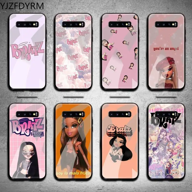 

YJZFDYRM Bratz beauty cute Maiya Doll Phone Case Tempered Glass For Samsung S20 Plus S7 S8 S9 S10 Plus Note 8 9 10 Plus